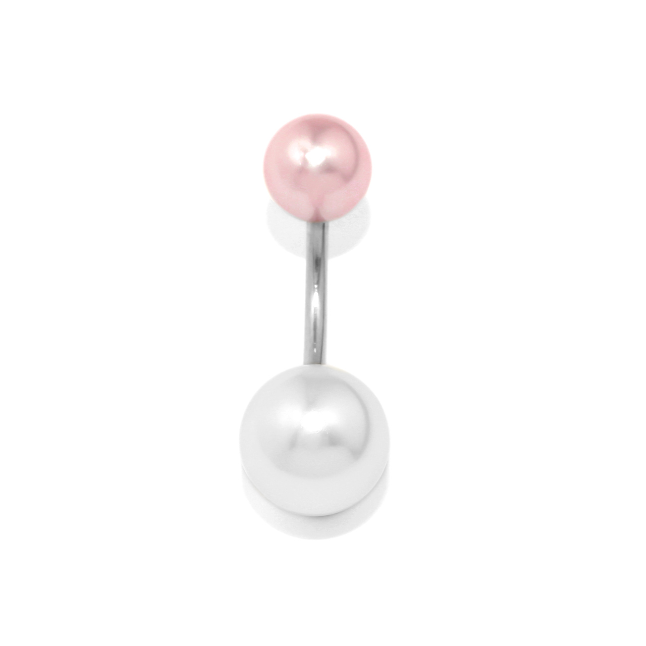 凛 RIN へそピアス 14G 16G 18G ボディピアス パール カーブバーベル