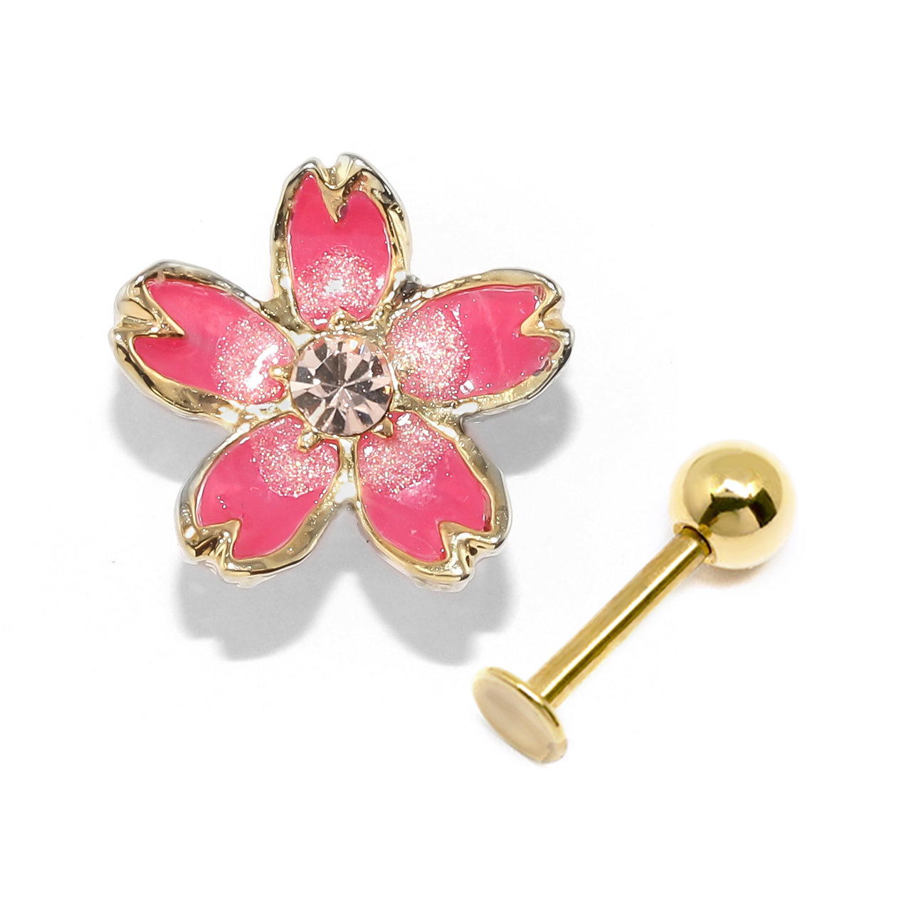 凛 RIN ボディピアス 16G 和風 18G 富士山 桜 選べる ストレート 凛 RIN ボディピアス 16G 和風 18G 富士山 桜 選べる ストレート