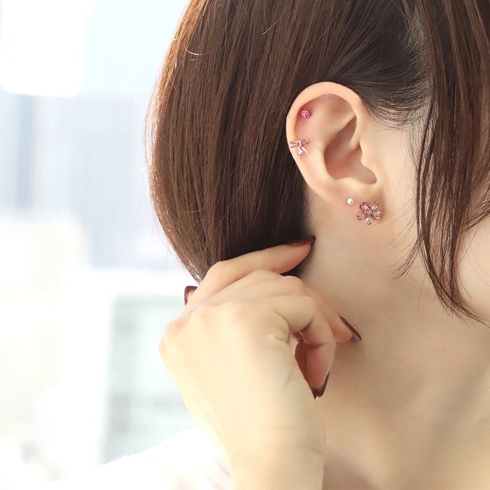 凛 RIN ボディピアス 軟骨 14G 16G 18G セット さくら 和風 桜