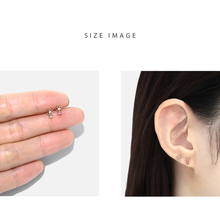 凛 RIN ボディピアス 16G 軟骨ピアス ジュエル フラワー 花 フェミニン