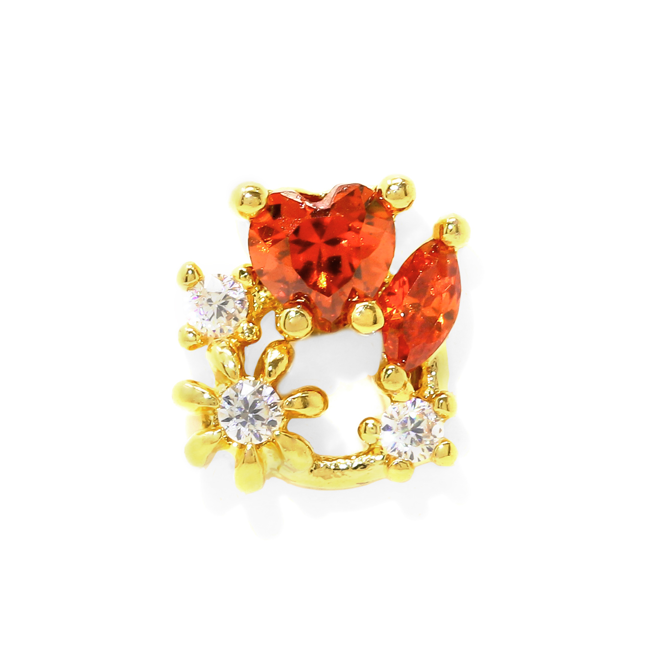 凛 RIN 軟骨ピアス 16G ボディピアス ハート 花 フラワー リース