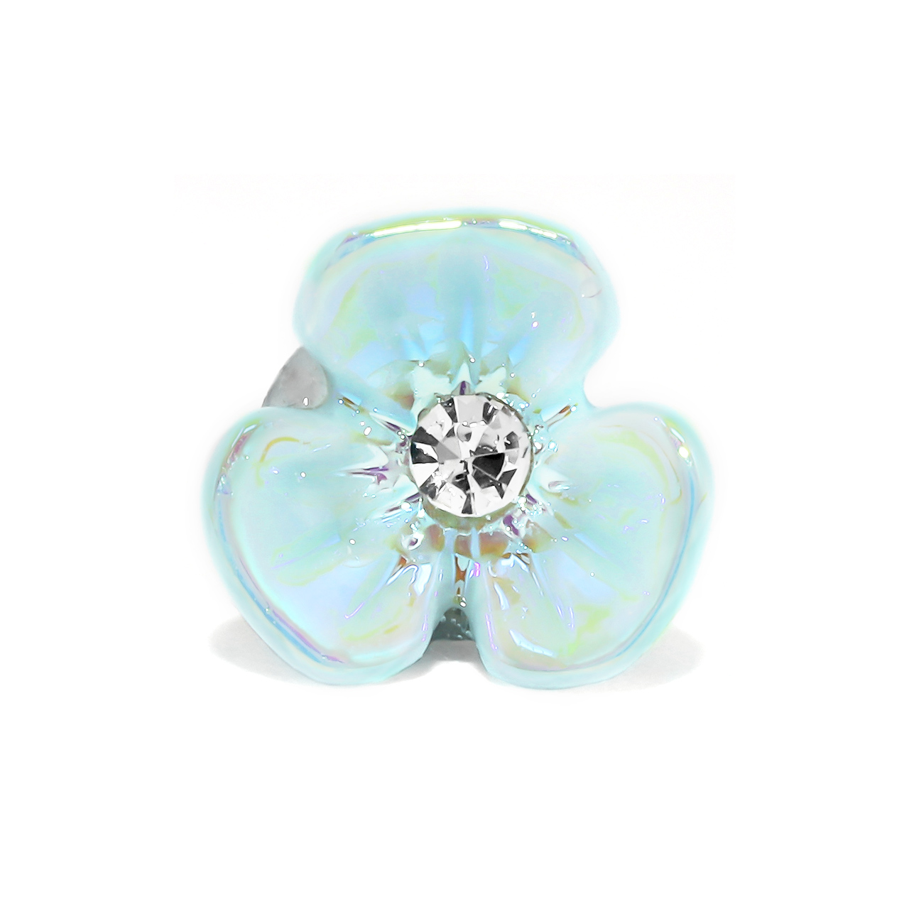 最終【お値下げ】⭐️天然ブルーダイヤ　花型ピアス（85,000円） 凛 RIN 軟骨ピアス 16G ボディピアス 花 フラワー 金属アレルギー対応