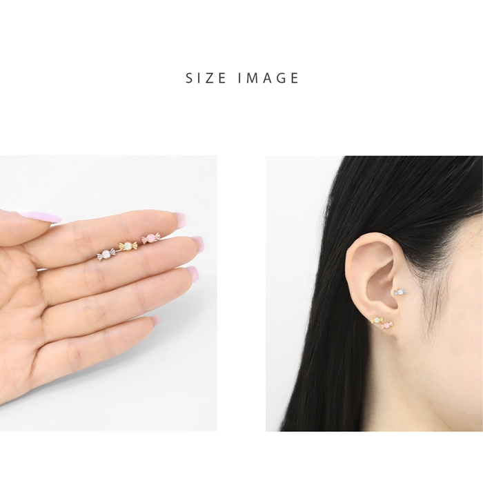 凛 RIN 軟骨ピアス 16G ボディピアス キャンディ 飴 ジュエル