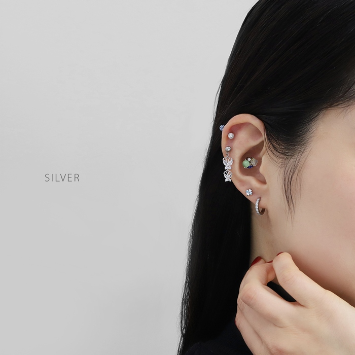 凛 RIN 軟骨ピアス 16G ボディピアス 蝶 ちょう 蝶々バタフライ