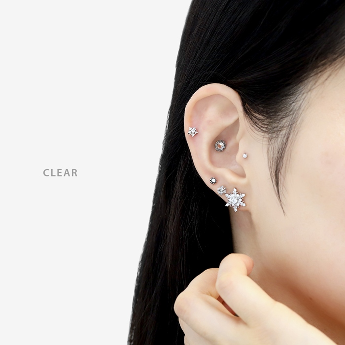 凛 RIN ボディピアス 16G コーン スパイク 軟骨ピアス アンテナ