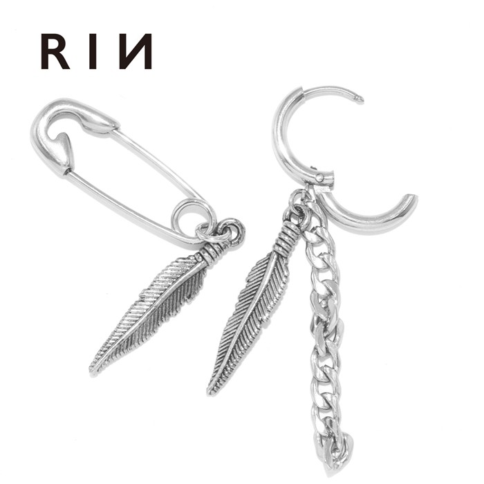 ボディピアス 安全ピン チェーン ピアス 羽根 ワンタッチ リング フープ 片耳用 メンズ かっこいい 金属アレルギー対応 T1141 59 ボディ ピアス 軟骨ピアス 凛rin 通販 Yahoo ショッピング