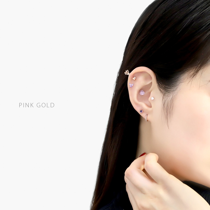 凛 RIN ボディピアス 蝶々 軟骨ピアス 16G バタフライ ジュエル