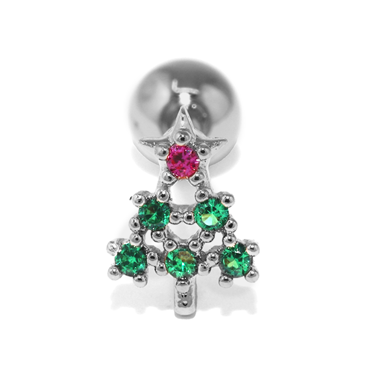 凛 RIN ボディピアス 16G クリスマス 軟骨 冬 雪だるま リース ツリー