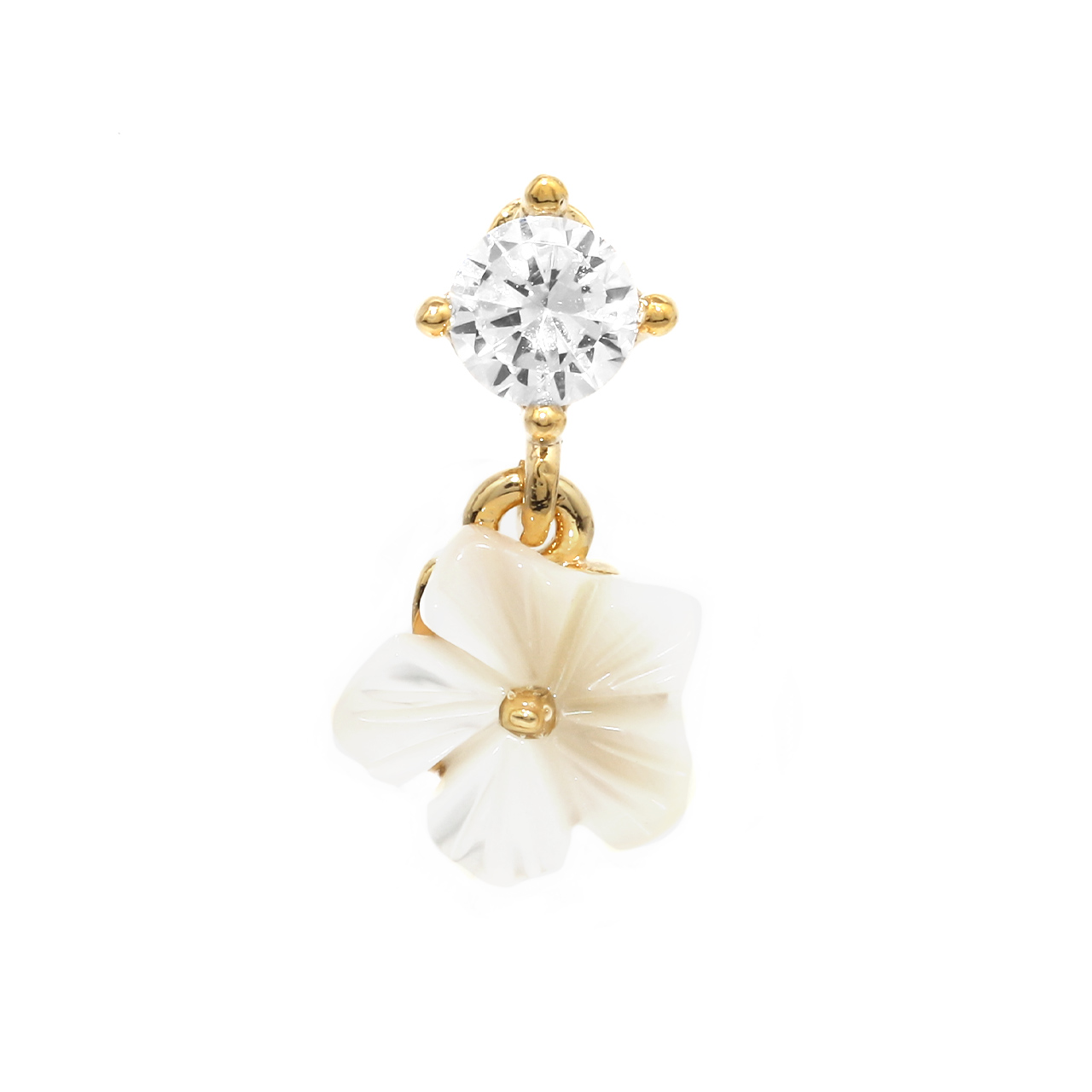 天然石④⑥ダブルフラワーカメリアカービングのピアス・トップ・ブレス