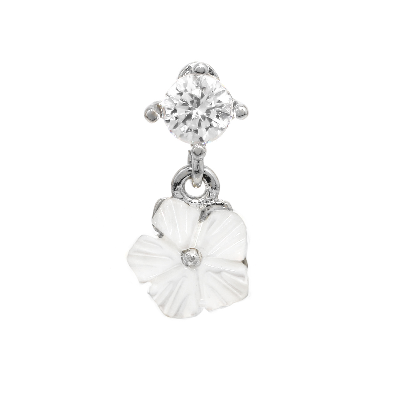 凛 RIN 軟骨ピアス 16G ボディピアス 花 フラワー ジュエル 揺れる