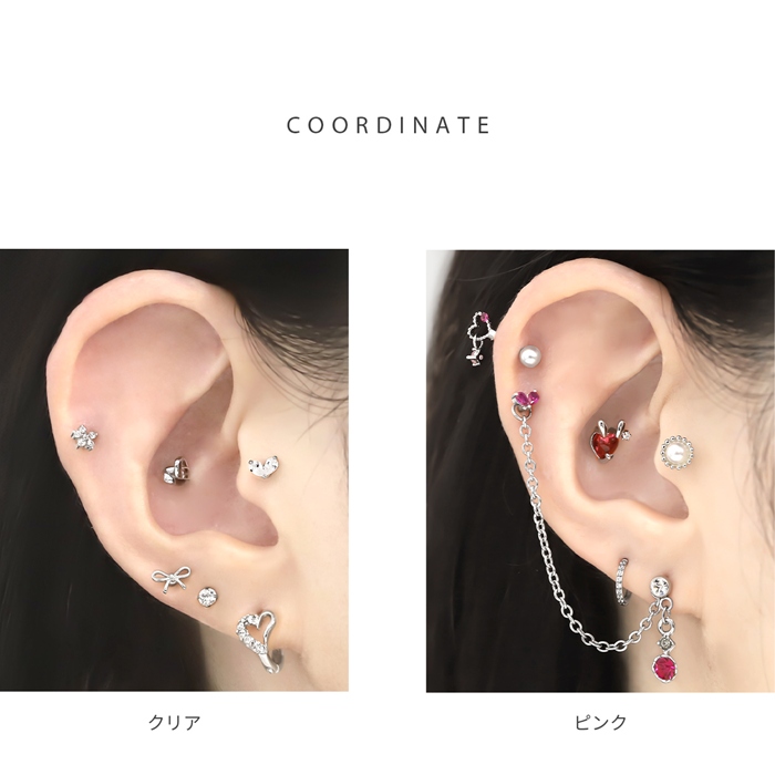 シンプルなクリアとポイント使いに最適なピンク