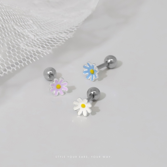 凛 RIN ボディピアス 軟骨ピアス 16G フラワー トラガス 花 ストレート