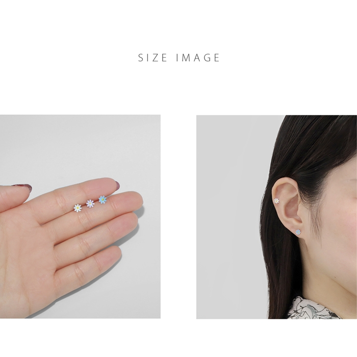 凛 RIN ボディピアス 軟骨ピアス 16G フラワー トラガス 花 ストレート