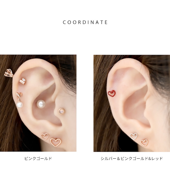 楽天市場】ピアス リボン 小さい シンプル 軟骨 金属アレルギー