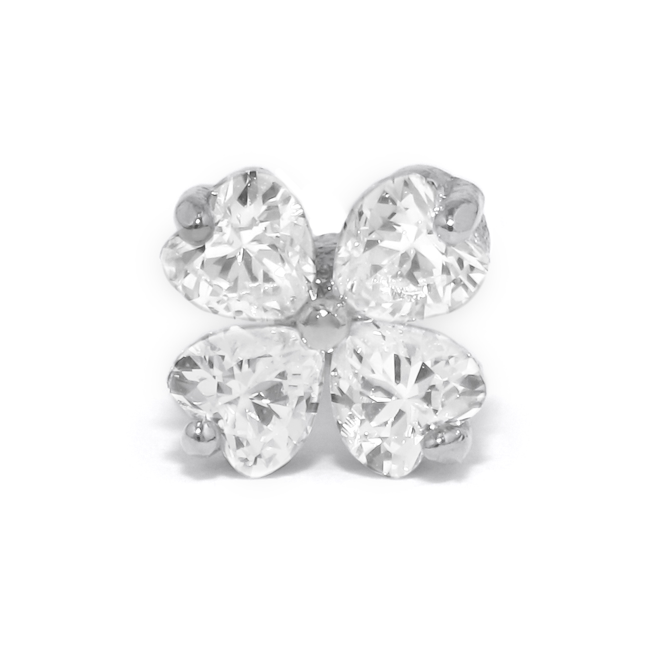シルバーピアス スタッドピアス 花 フラワー ブルー 青 シルバー