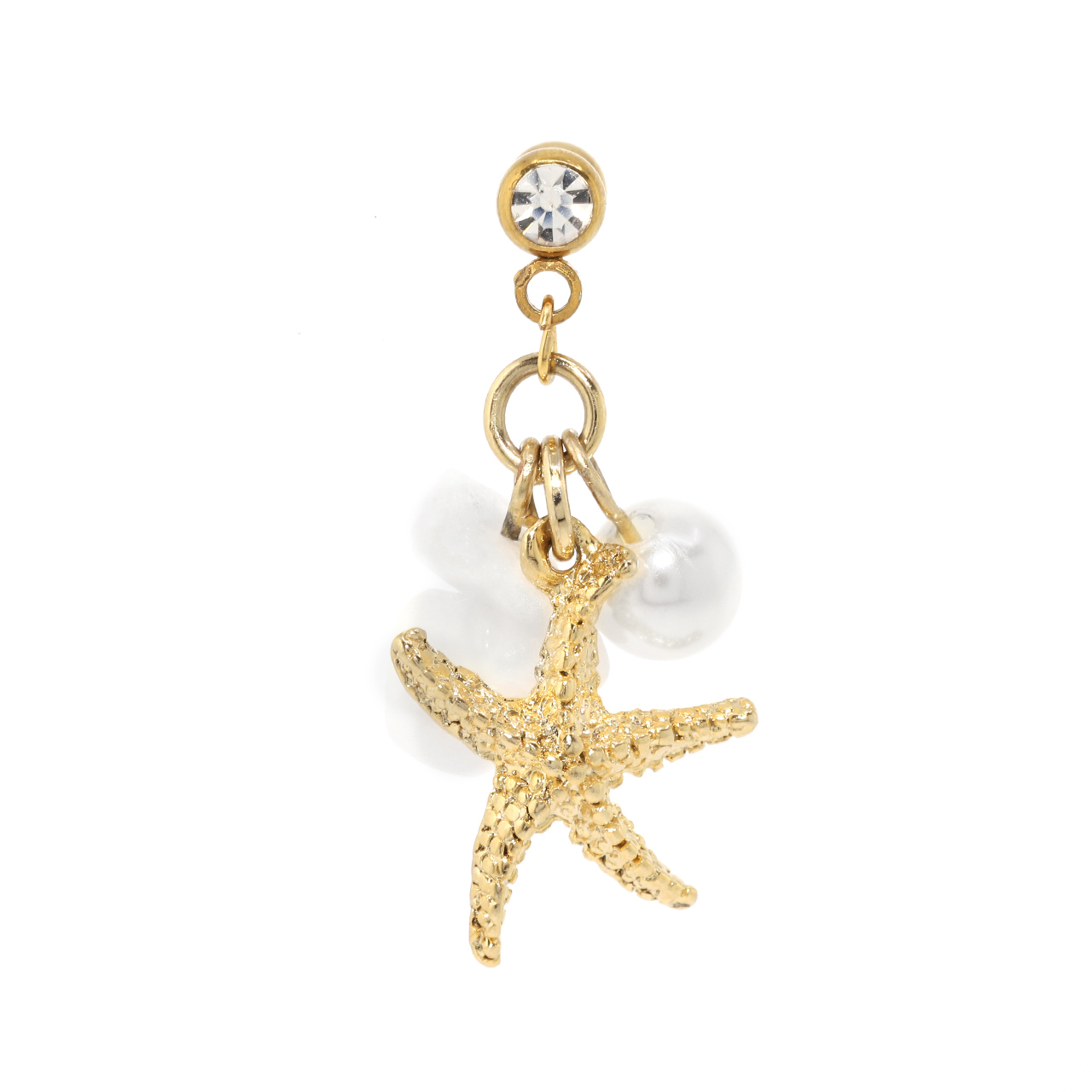 凛 RIN 軟骨ピアス 14G ボディピアス 16G ヒトデ シェル ターコイズ 貝 