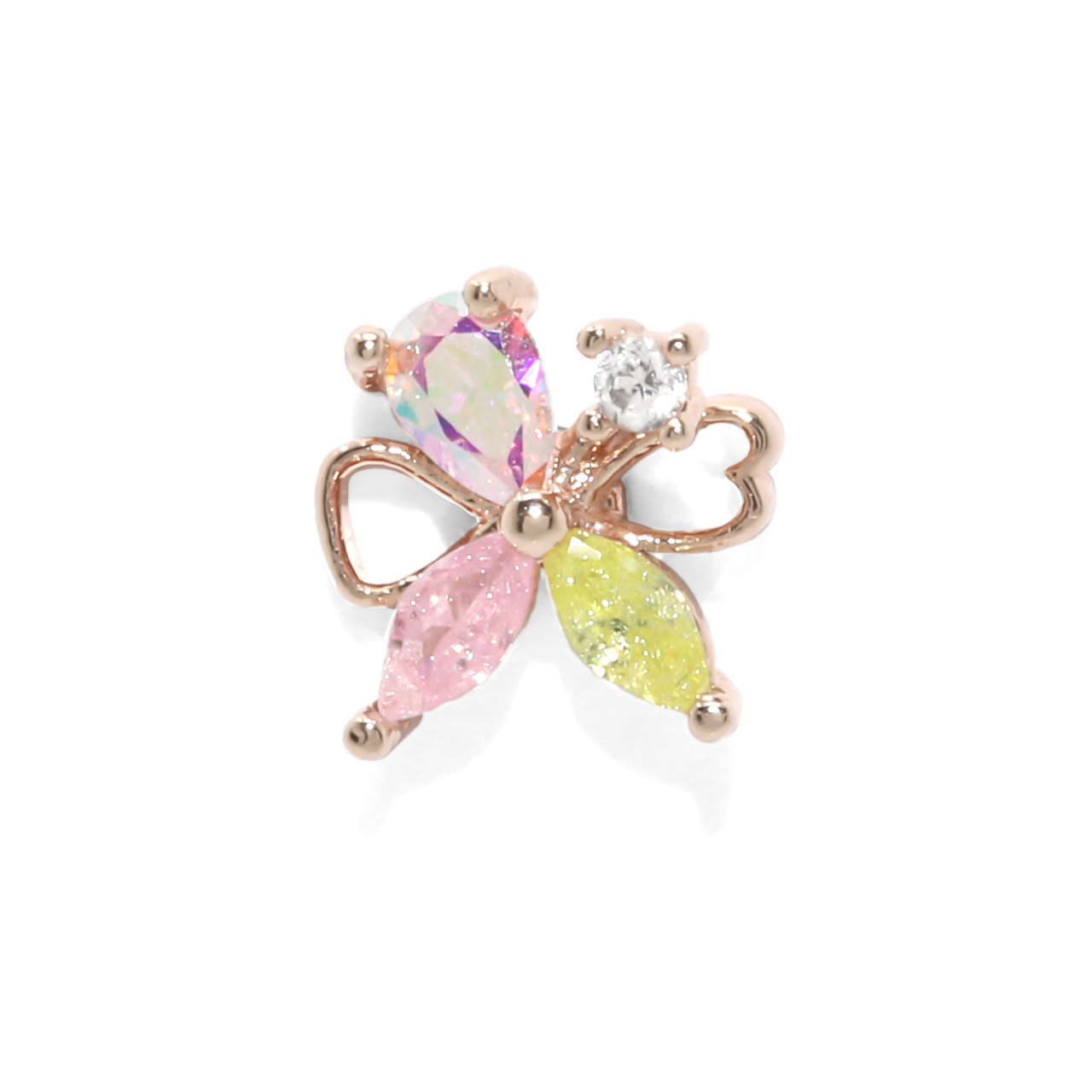 凛 RIN 軟骨ピアス 16G ボディピアス 花 蝶 蝶々 リボン ちょうちょ