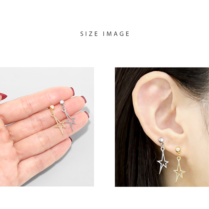 【新品未使用】TEN. ポレンピアス SV 箱・巾着あり シルバー 凛 RIN ボディピアス クロス 16G 軟骨 チェーン 十字架