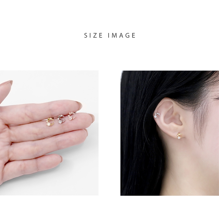 凛 RIN ボディピアス 16G 軟骨ピアス 星 スター ジュエル 月 ムーン