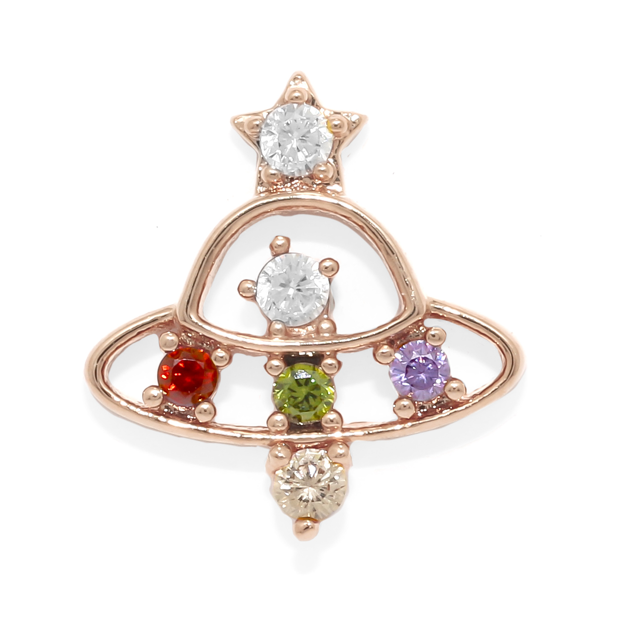 凛 RIN ボディピアス 宇宙 16G 軟骨ピアス UFO 星 スター ストレート
