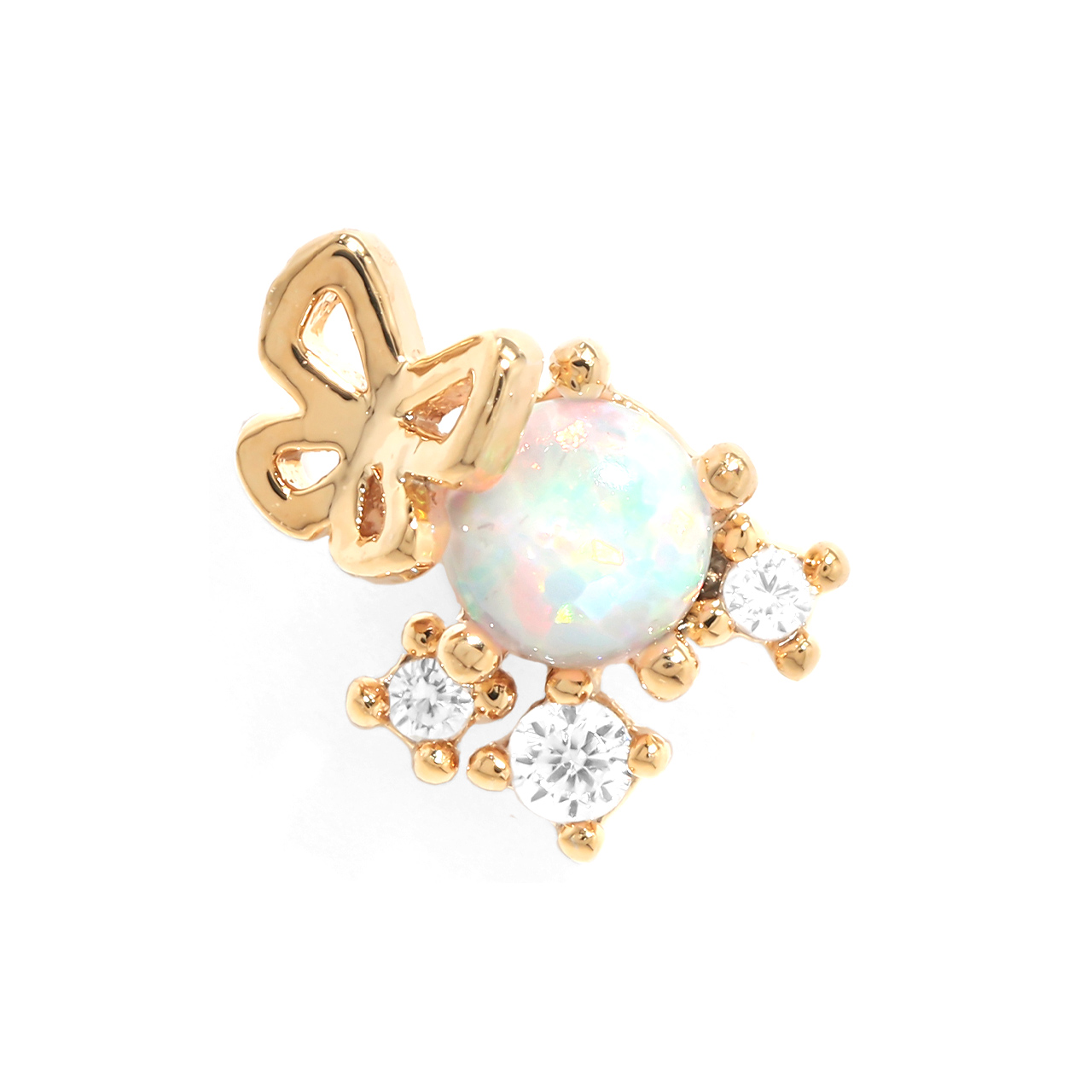 凛 RIN 軟骨ピアス ボディピアス 16G 蝶 バタフライ ジュエル オーロラ
