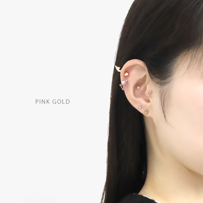 【新品、未使用】VAINON ピアス 左耳用　しゆ様 凛 RIN 軟骨ピアス 16G ボディピアス 羽 天使 エンジェル 翼