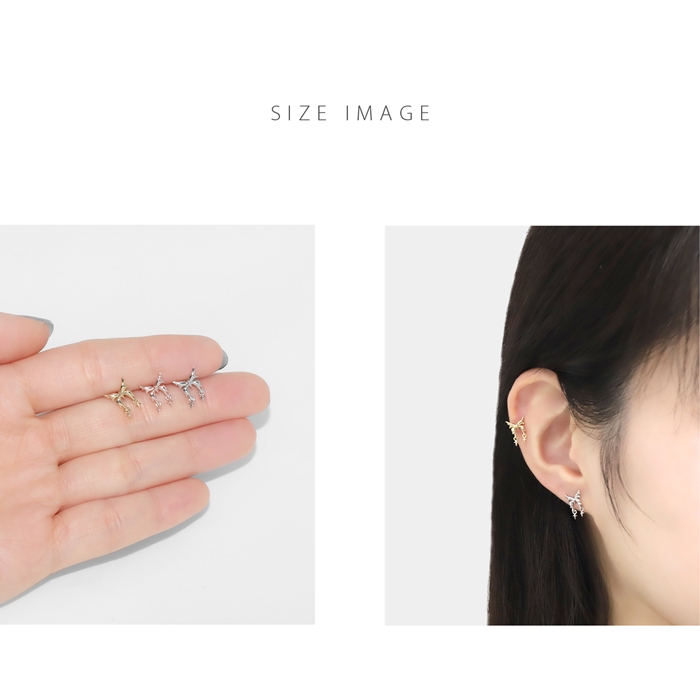 凛 RIN 軟骨ピアス 16G ボディピアス リボン 星 スター バレエコア