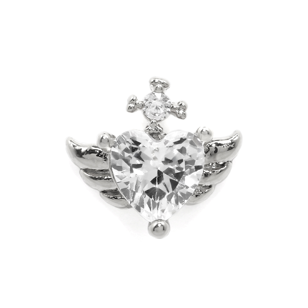 凛 RIN 軟骨ピアス 16G ボディピアス ハート 翼 エンジェル ウィング 凛 RIN 軟骨ピアス 16G ボディピアス ハート 翼 エンジェル ウィング