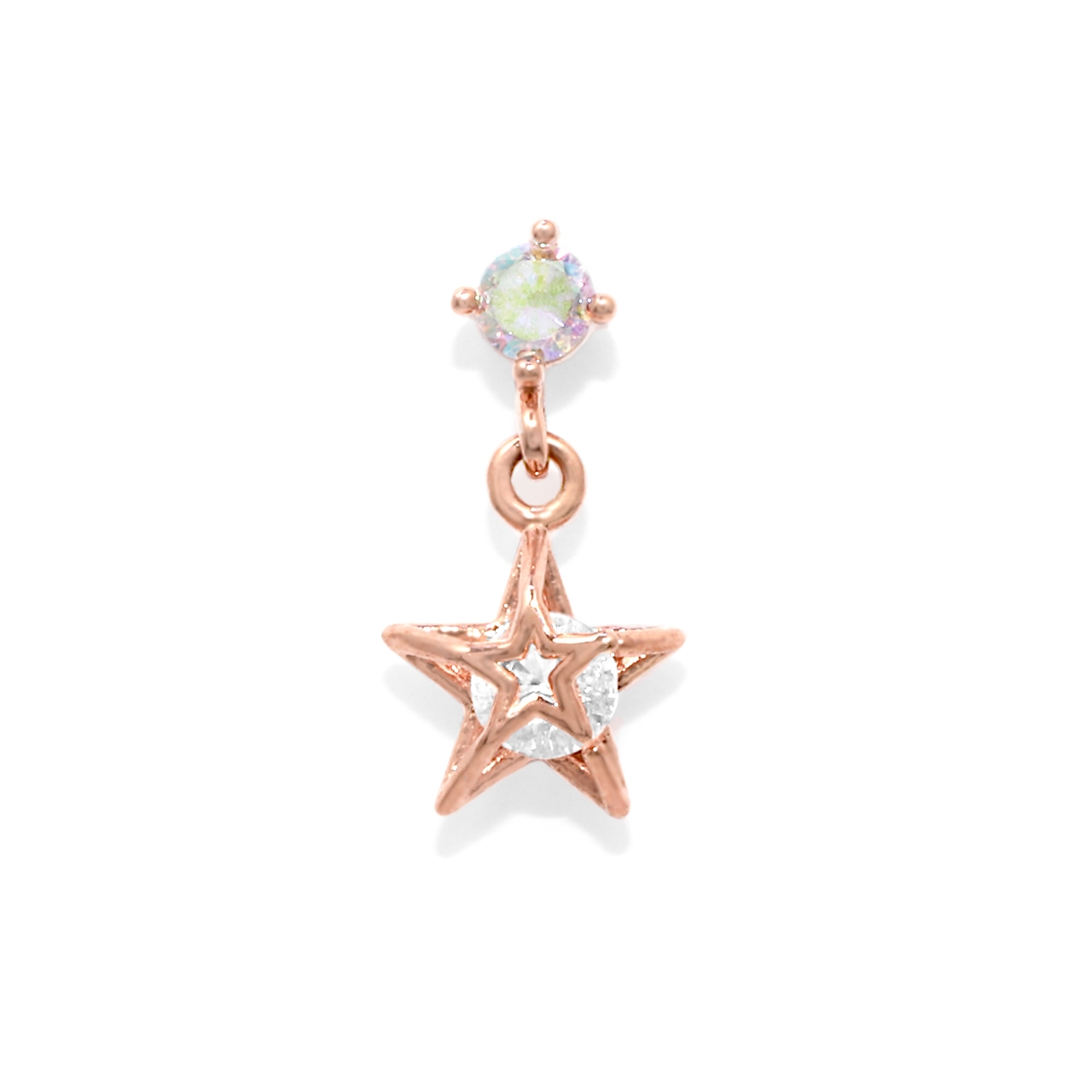 凛 RIN ボディピアス 16G 星 宇宙 揺れる 軟骨ピアス スター ジュエル