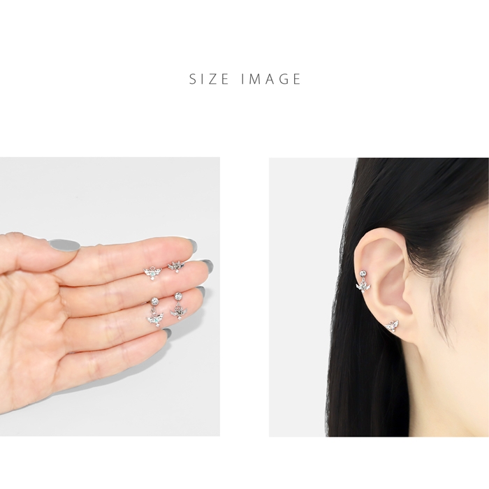 凛 RIN ボディピアス 16G 14G 可愛い エンジェル デビル 軟骨 ジュエル