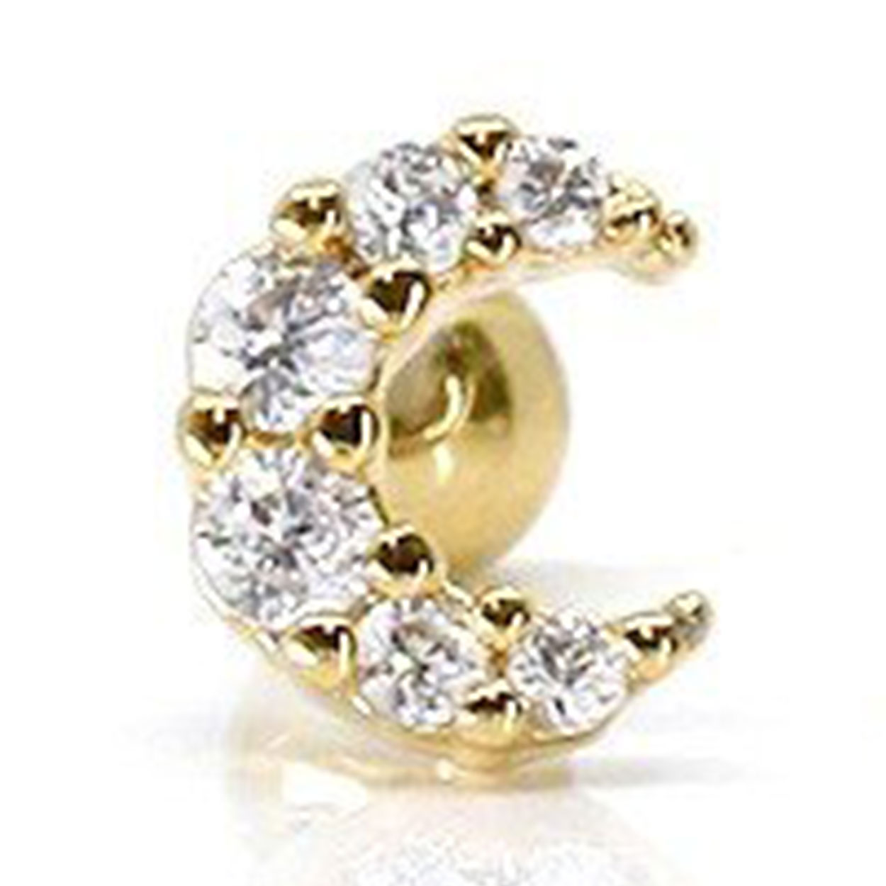 凛 RIN ボディピアス 月 軟骨 16G ムーン ジュエル 宇宙
