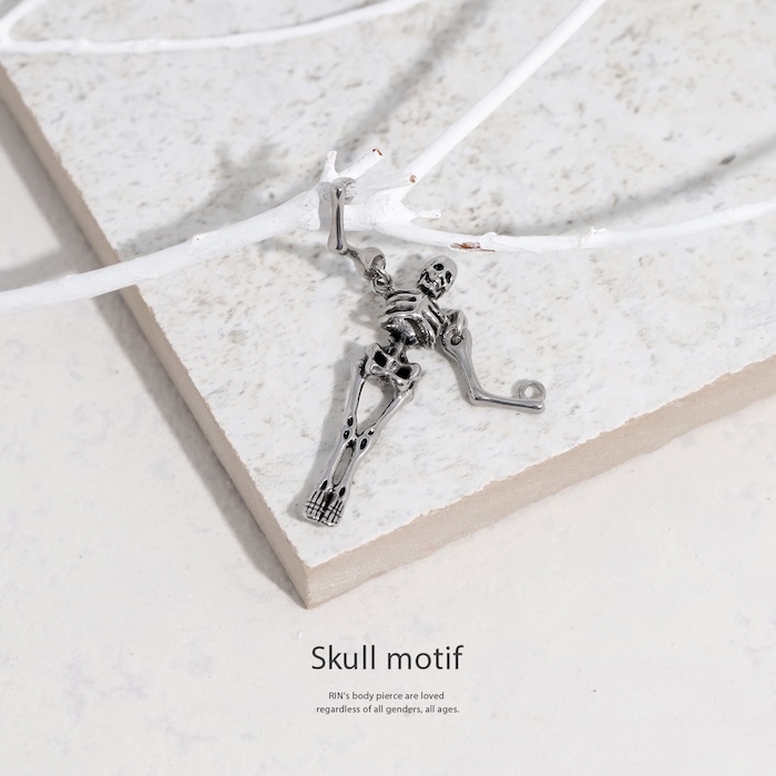 凛 RIN チャーム 軟骨ピアス 18G パーツ ボディピアス 16G スカル