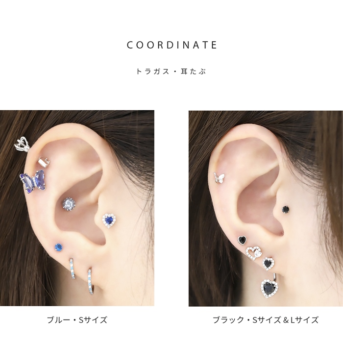 Justine Clenquet ピアス 片耳用 ハート ボディーピアス Justine Clenquet ピアス 片耳用 ハート ボディーピアス