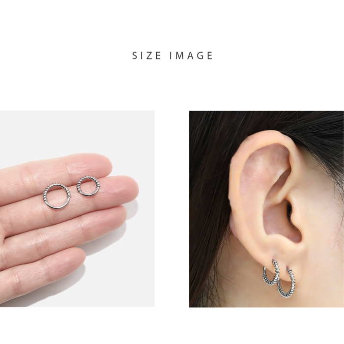 凛 RIN 軟骨ピアス 16G ボディピアス コイル巻き ステンレス