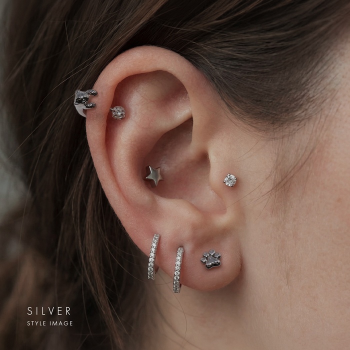 軟骨ピアス かわいい 16G ボディピアス 肉...の詳細画像4