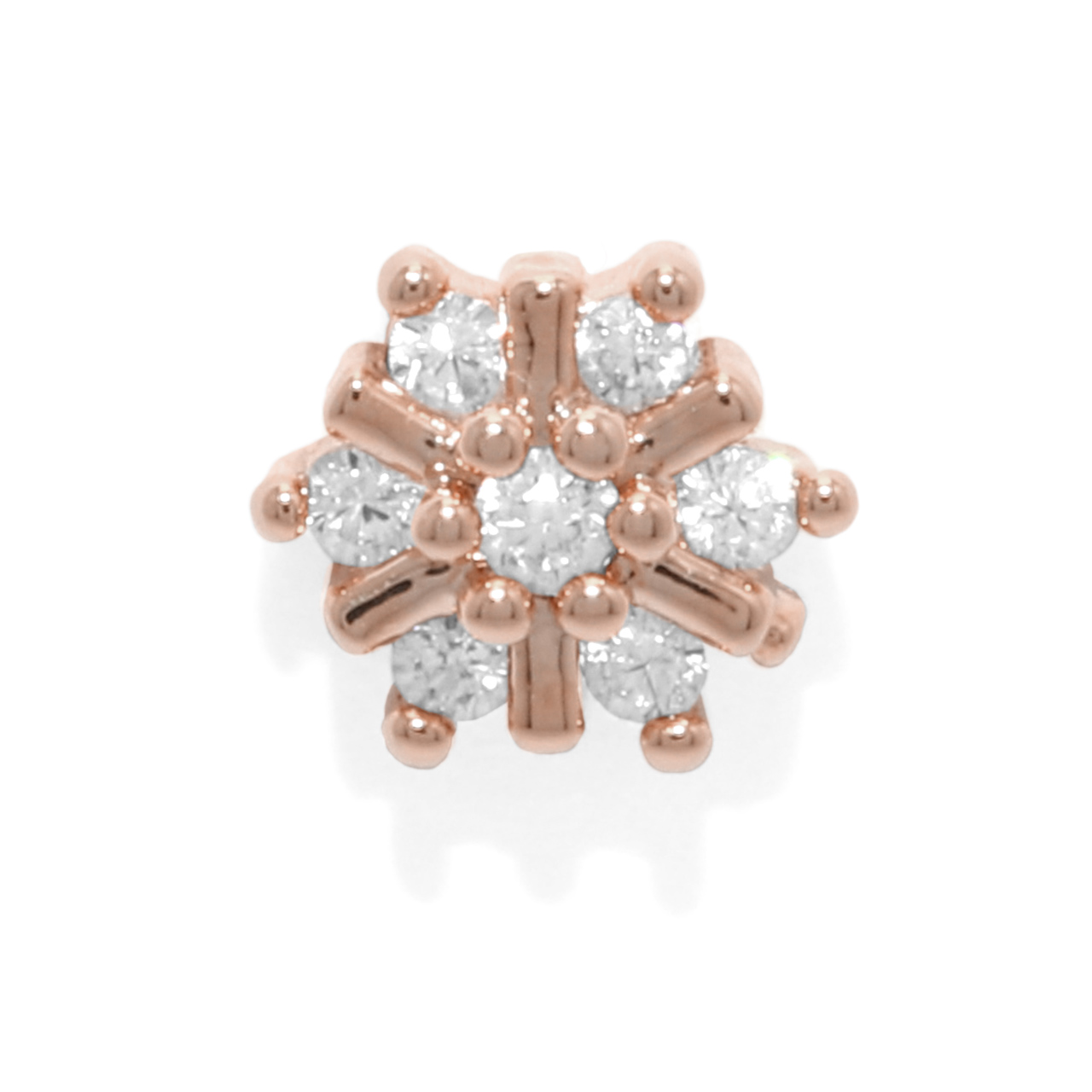 凛 RIN 軟骨ピアス 16G ボディピアス ジュエル 雪の結晶 雪 ジルコニア