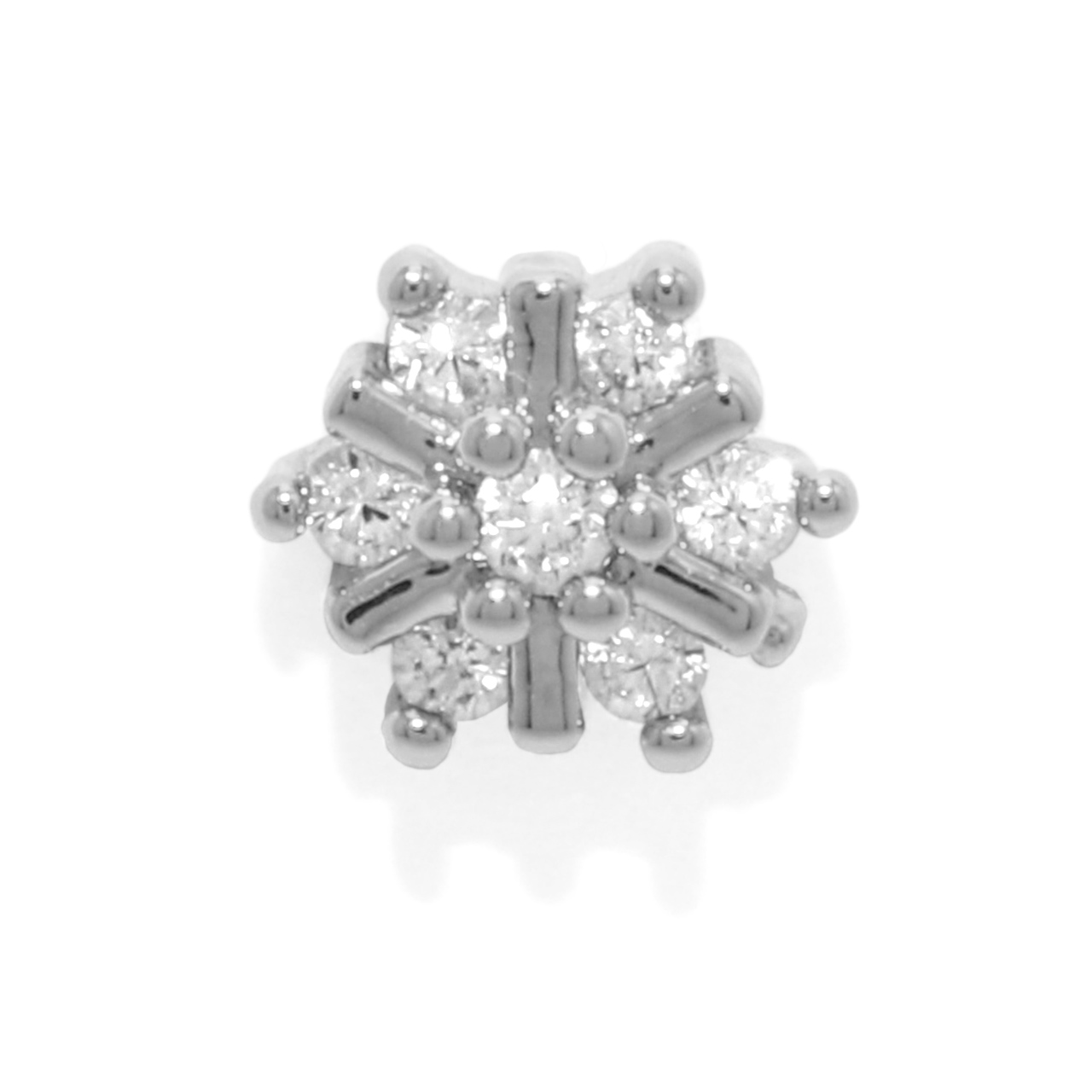 凛 RIN 軟骨ピアス 16G ボディピアス ジュエル 雪の結晶 雪 ジルコニア