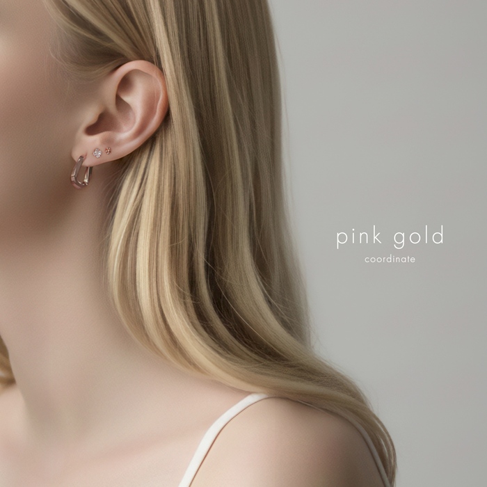 ホワイトデー ピアス 金属アレルギー対応 フープ レディース ワンタッチ リング サージカルステンレス 『両耳用・2個セット』 | 凛 RIN | 14