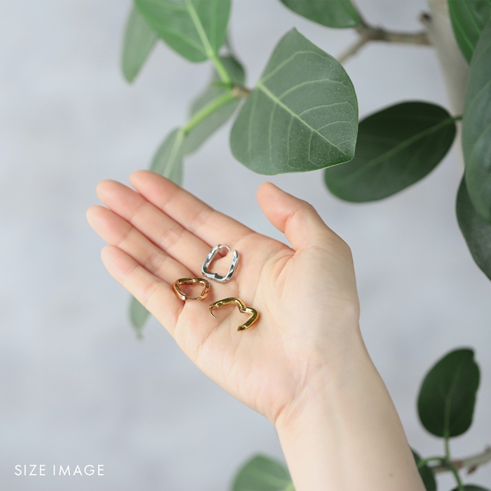 ホワイトデー ピアス 金属アレルギー対応 フープ レディース ワンタッチ リング サージカルステンレス 『両耳用・2個セット』 | 凛 RIN | 15