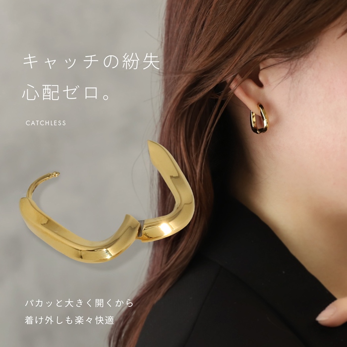 凛 RIN 軟骨ピアス 18G 金属アレルギー対応 フープ ワンタッチ リング