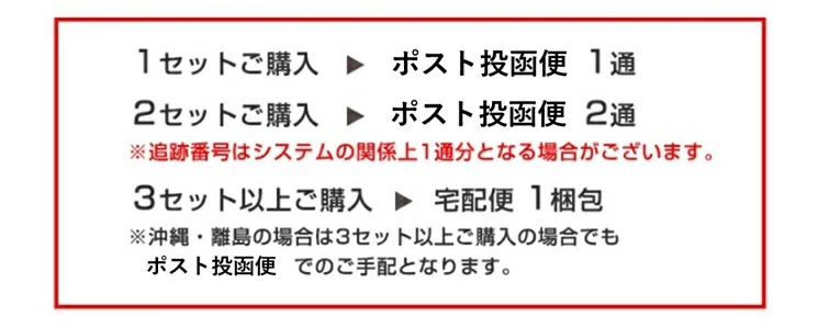 ポスト投函便注意事項