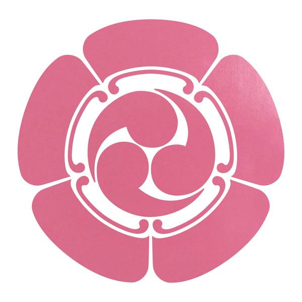 五瓜に左三つ巴 カッティングステッカー 色・サイズ選択可