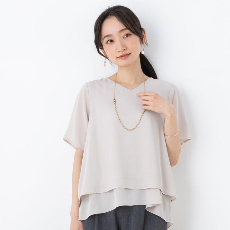 ブラウス トップス オフィス レディース 春 夏 (メール便 送料