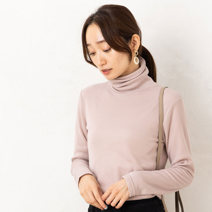 デイリーユースに最適なアイテム♪【HERMES】トップス 裏起毛 タートル カットソー レディース トップス 秋 冬(メール