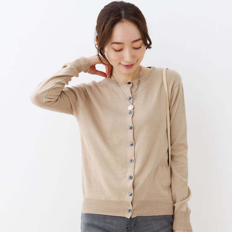 高い買取 美品 no no yes！ レザーコットンカーディガン ブラック
