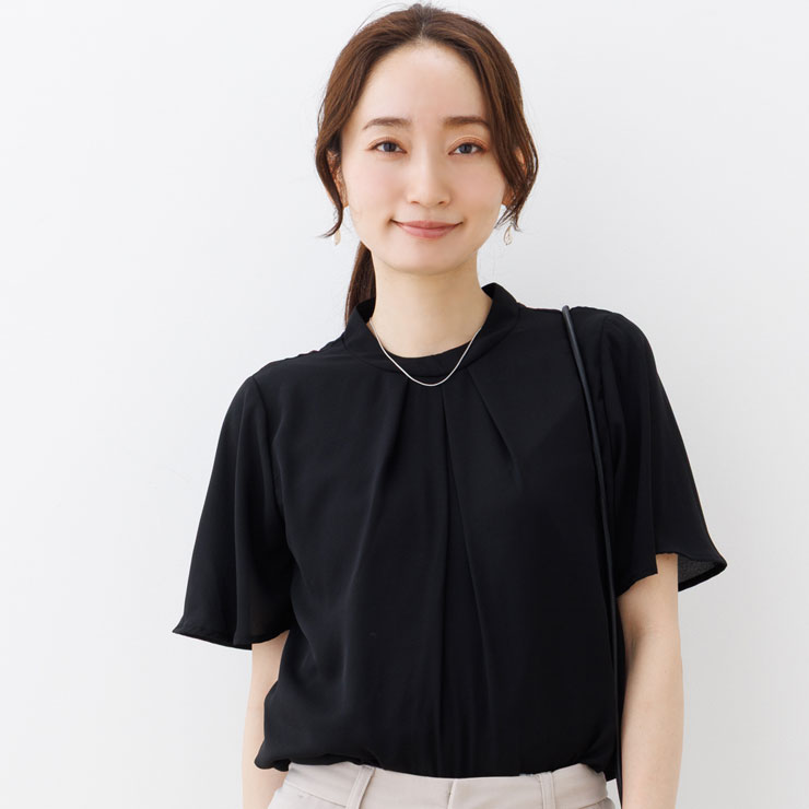 ブラウス 半袖 レディース トップス 春 夏(メール便 送料無料06)(S〜LL