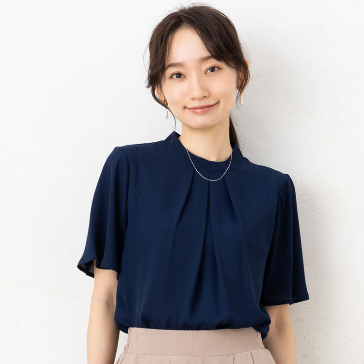 ブラウス 半袖 レディース トップス 春 夏(メール便 送料無料06)(S〜LL