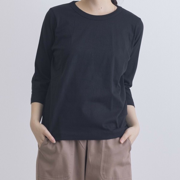 綿100％ Tシャツ 七分袖 レディース カットソー トップス (メール便