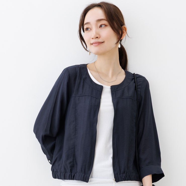 ブルゾン レディース きれいめ 春 夏 シアートップス トップス 秋