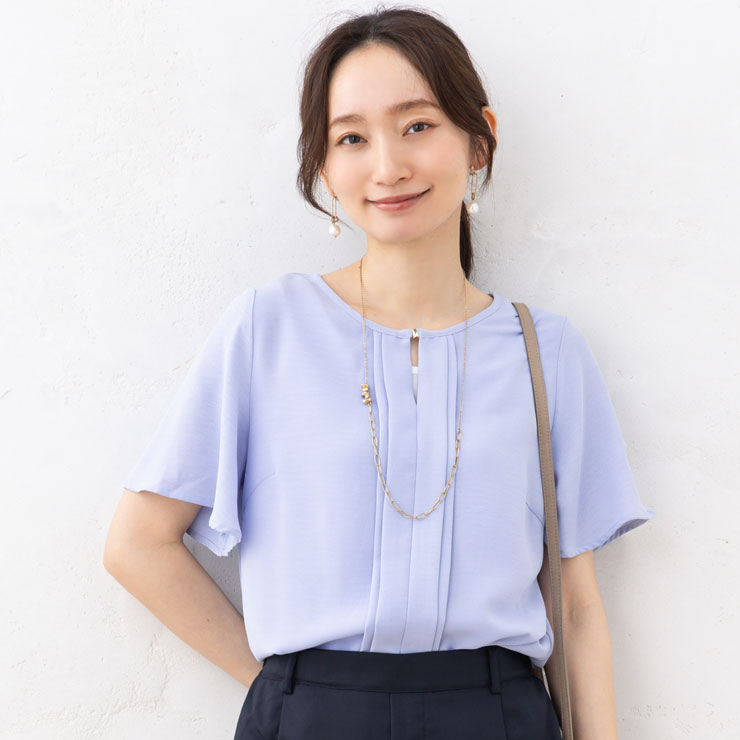 ブラウス オフィス 半袖 レディース トップス 春 夏(メール便 送料無料